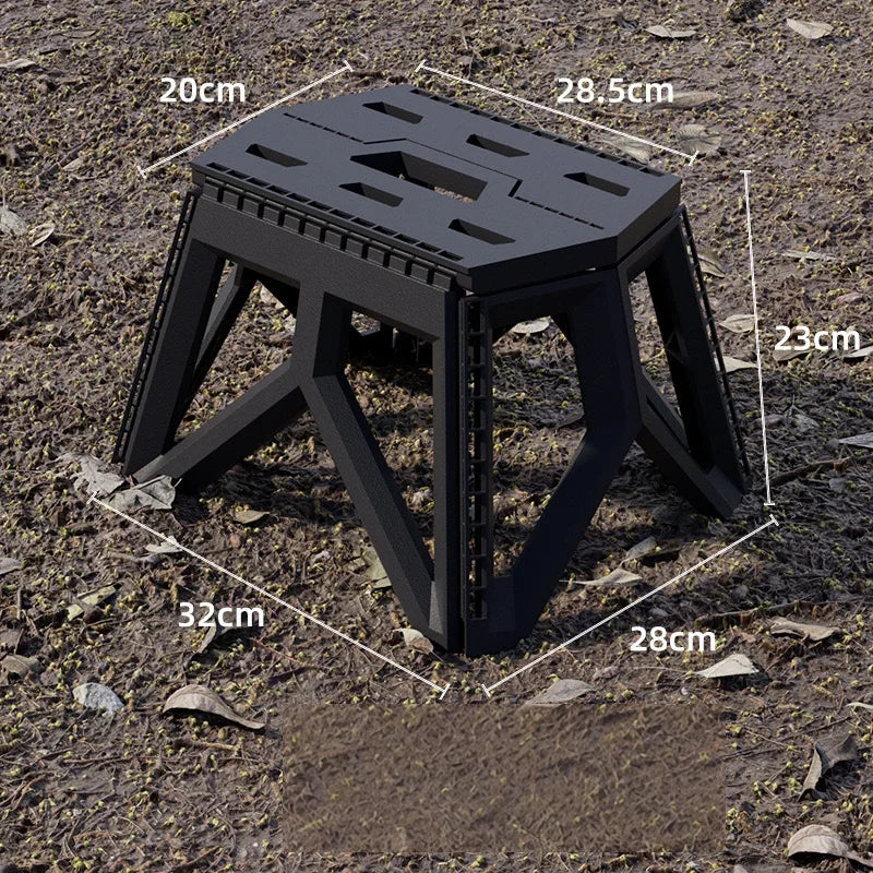 High-Load Durable Portable Folding Stool, Outdoor Camping Fishing Chair, Small Compact Household Carry Stool
