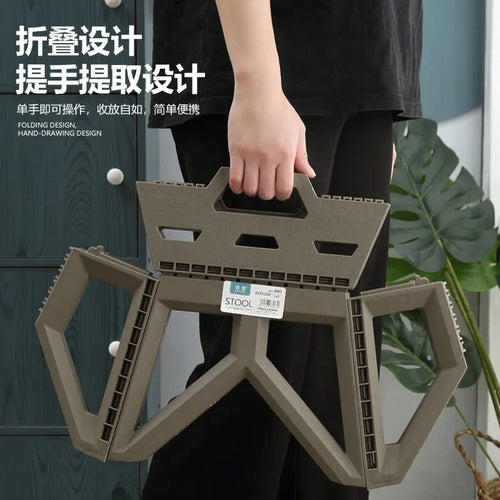 High-Load Durable Portable Folding Stool, Outdoor Camping Fishing Chair, Small Compact Household Carry Stool