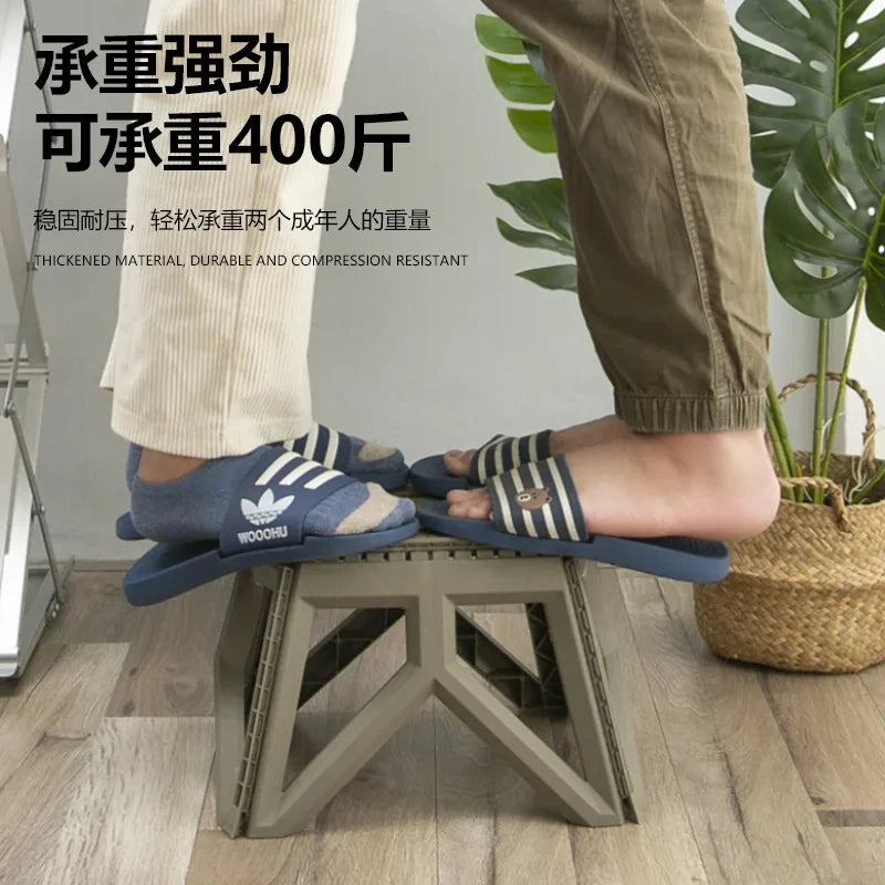 High-Load Durable Portable Folding Stool, Outdoor Camping Fishing Chair, Small Compact Household Carry Stool