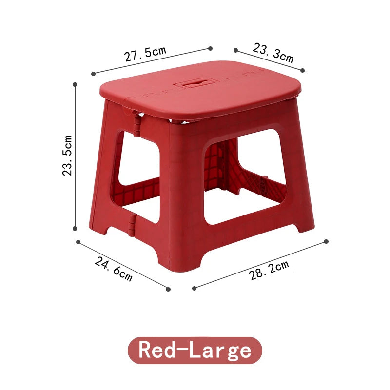 Folding Step Stool, Holds Up to 300 Lb Plastic Foldable Step Stools for Kids with Handle Collapsible Stools for Home and Outdoor