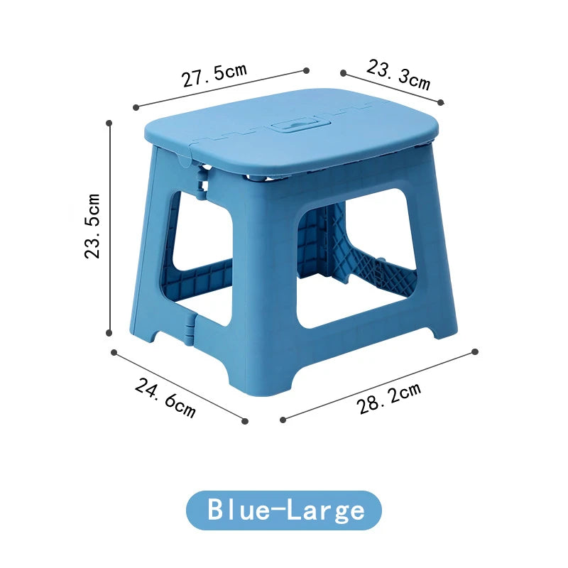 Folding Step Stool, Holds Up to 300 Lb Plastic Foldable Step Stools for Kids with Handle Collapsible Stools for Home and Outdoor