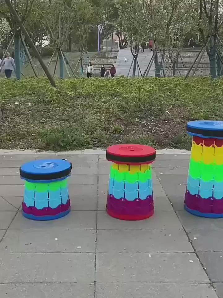 Upgraded Foldable Stool Thickened, Portable Collapsible Stool Retractable Stool for Fishing, Hiking Tours, BBQ, Parties, Outdoor